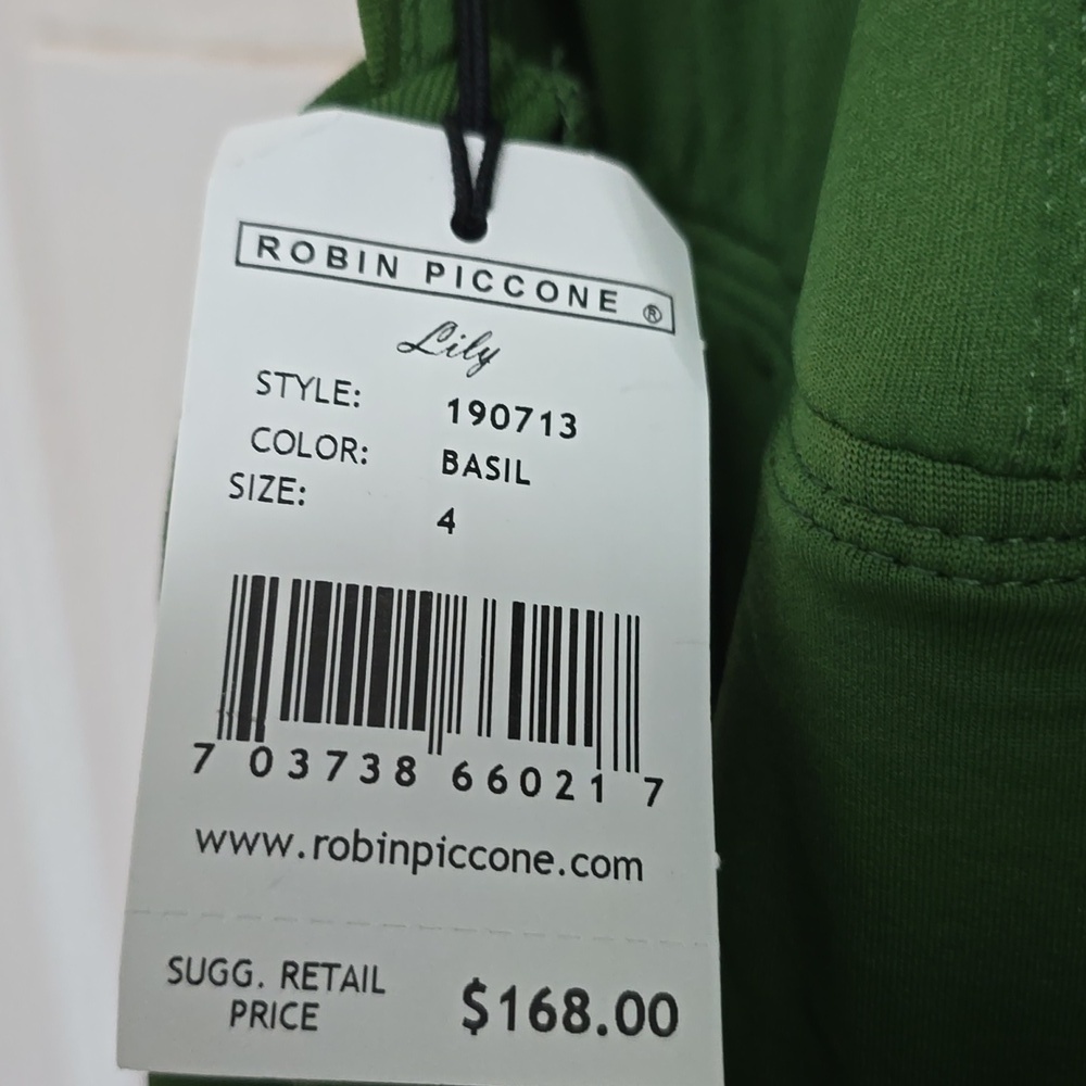 New Robin Piccone Green One Piece Swimsuit Womens 2 Lily Basil Cutout Ribbed - Picture 9 of 11